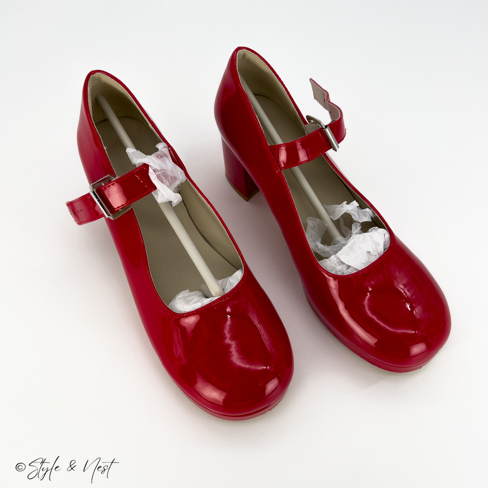 Women Mary Jane Pumps Y2K Platform Retro Chunky Heel Ankle Straps Pumps 8.5 - Picture 4 of 9